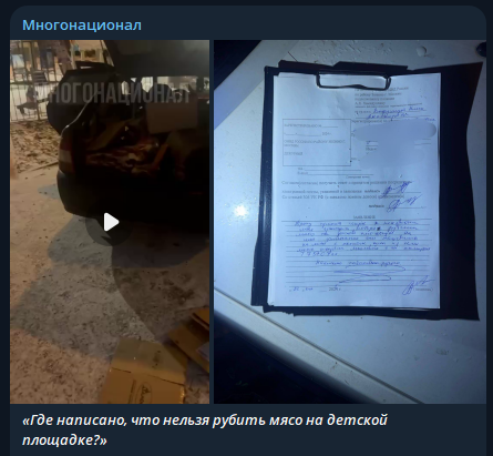    Фото: скриншот телеграм-каналом "Многонационал"