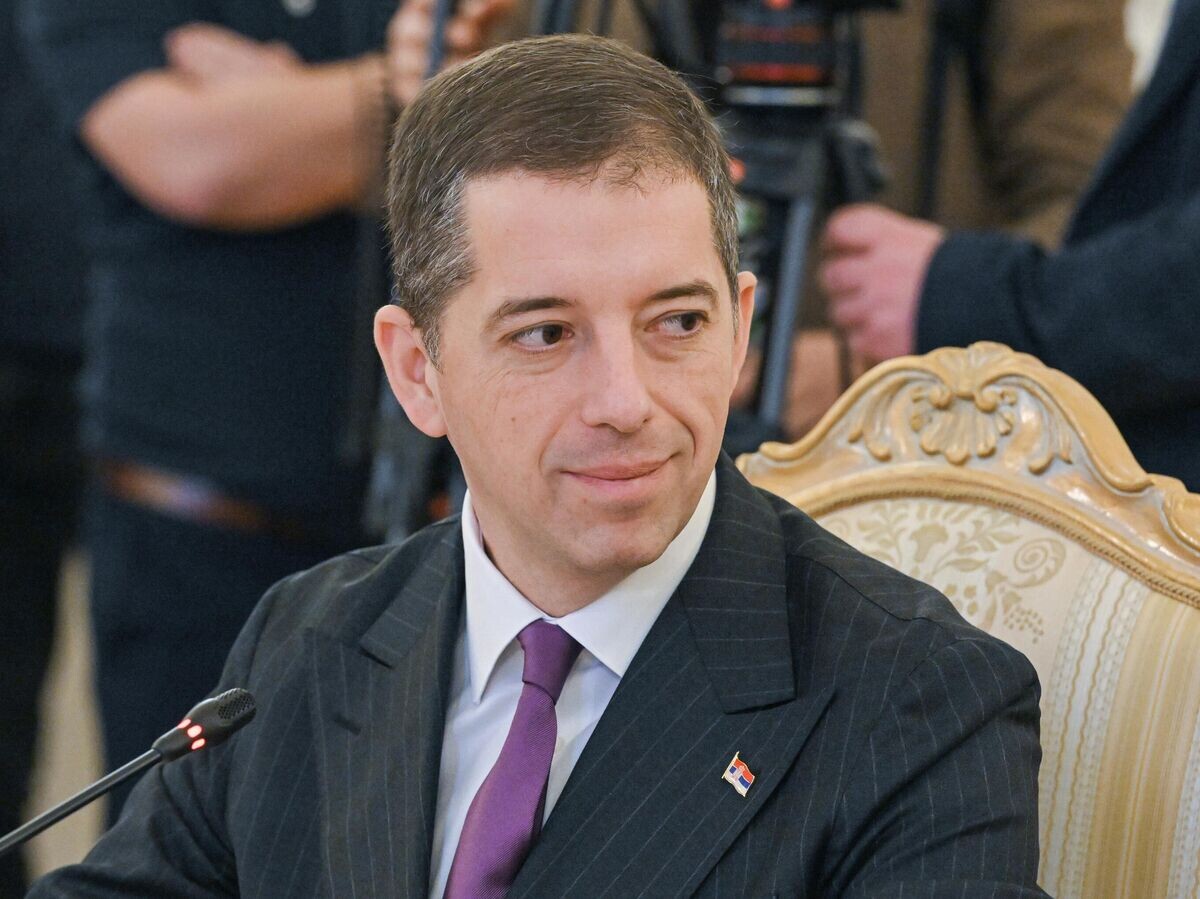    Министр иностранных дел Республики Сербия Марко Джурич на встрече в Москве с министром иностранных дел РФ Сергеем Лавровым | © РИА Новости / Сергей Гунеев