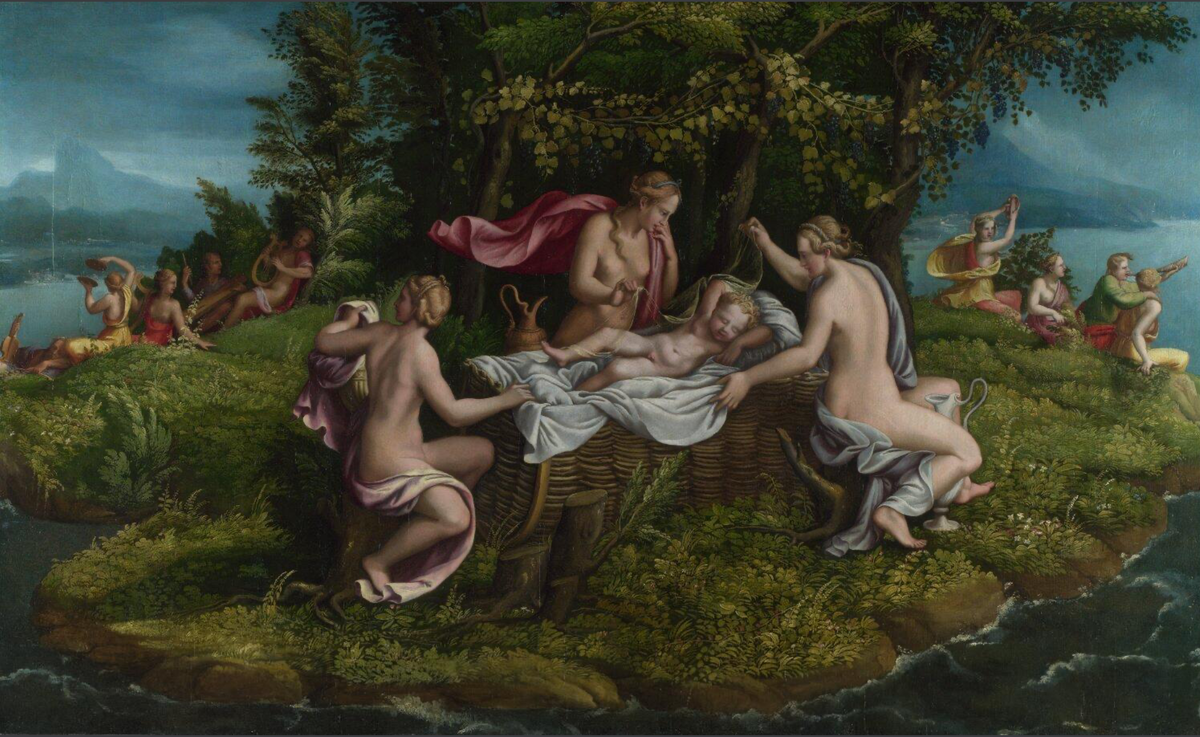 Детство Юпитера. Джулио Романо. 1530/35. Изображение взято с https://www.nationalgallery.org