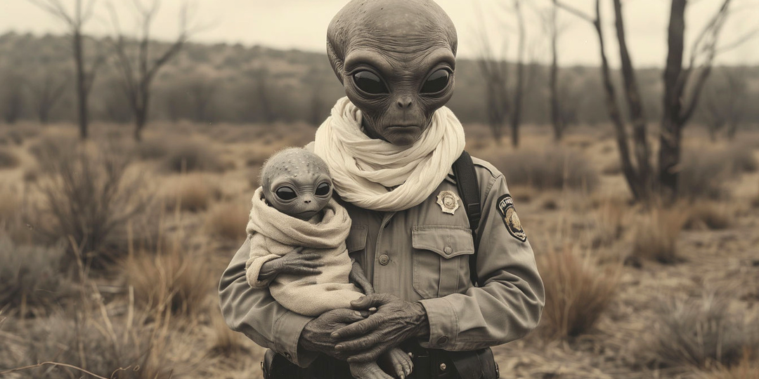 Женщина оказалась гуманоидом, да ещё и с малышом. История из Техаса