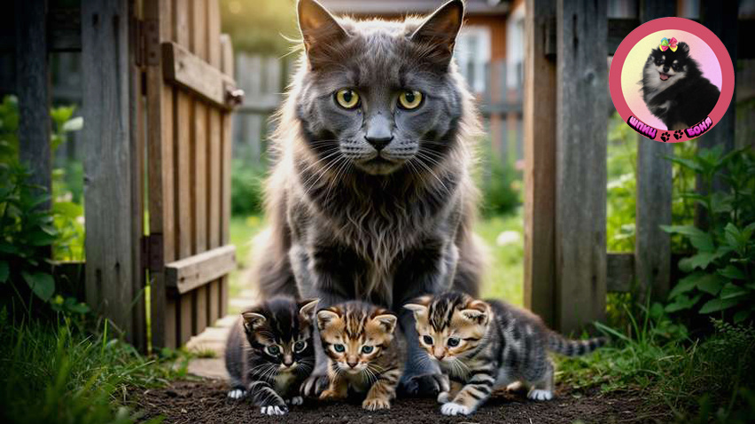 серая кошка