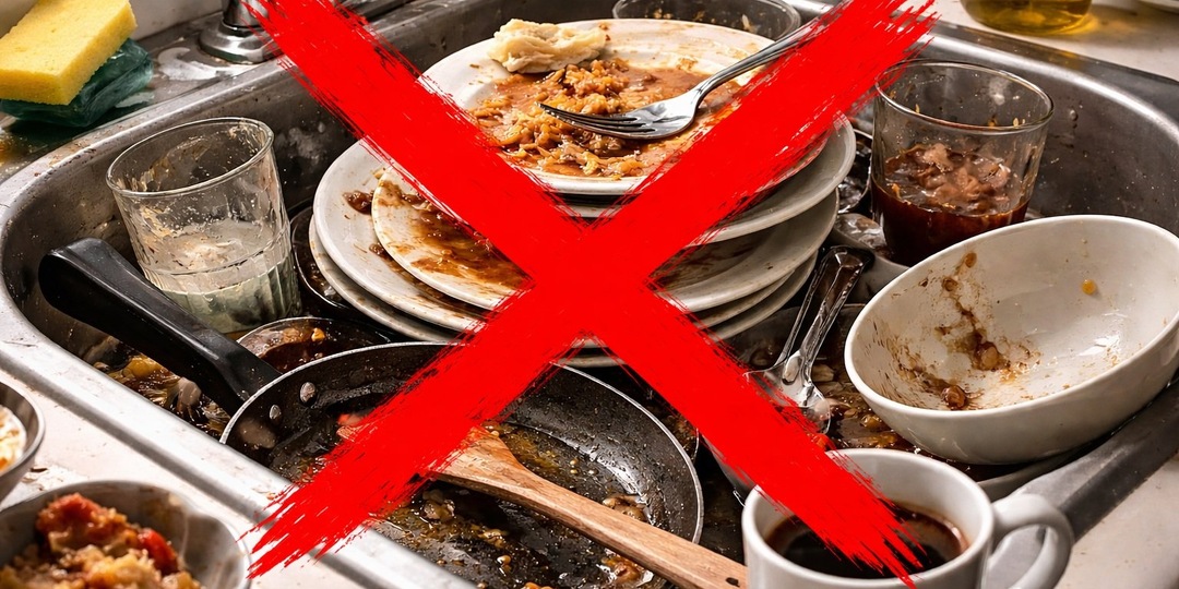 Почему нельзя оставлять посуду в раковине на ночь