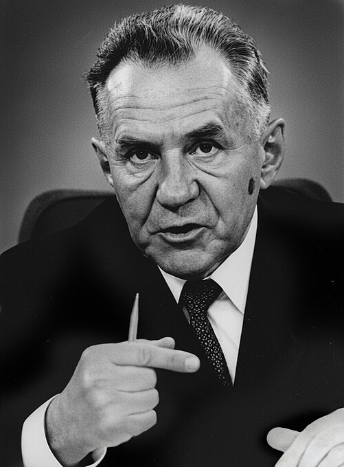 Авторство: United Press International; processing by Roman Kubanskiy. 1971 Wire Photo press conference in Ottawa Canada Soviet Premier Alexei Kosygin, Общественное достояние, https://commons.wikimedia.org/w/index.php?curid=177010652