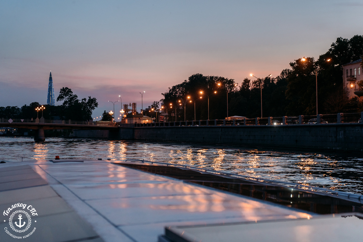 Закат с борта теплохода