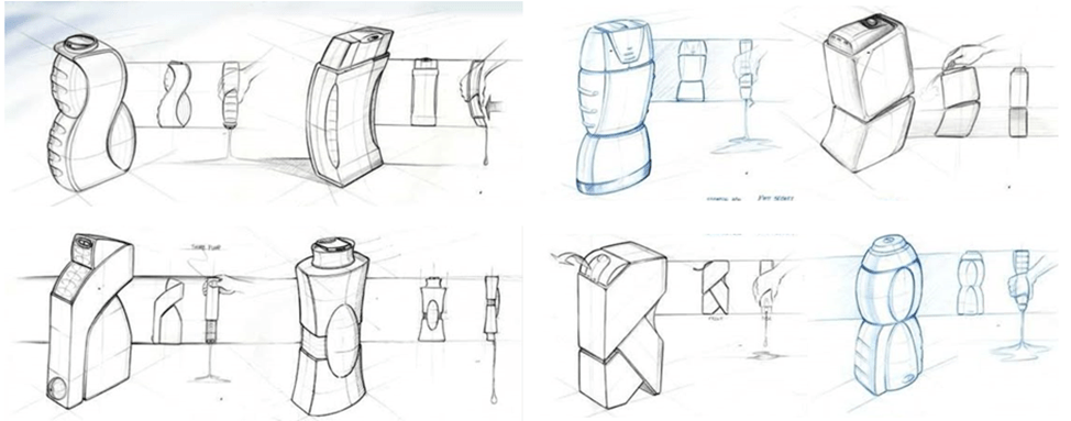 Рис.1. Варианты дизайна пластиковых флаконов