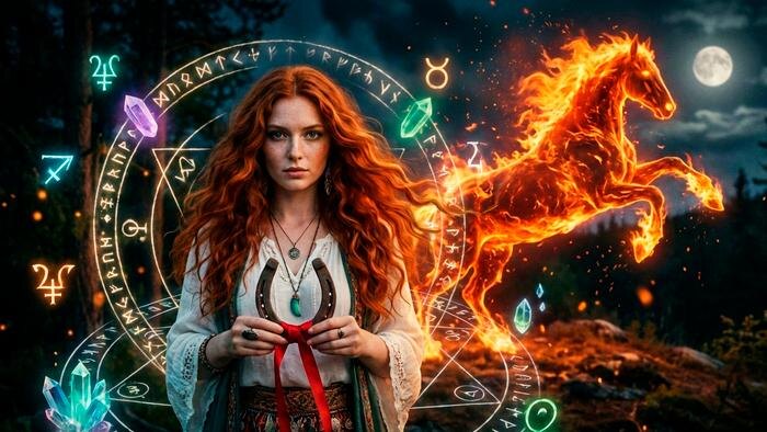 Обряд для привлечения любви в новогоднюю ночь 2026. Обложка © Gemini Nano Banana