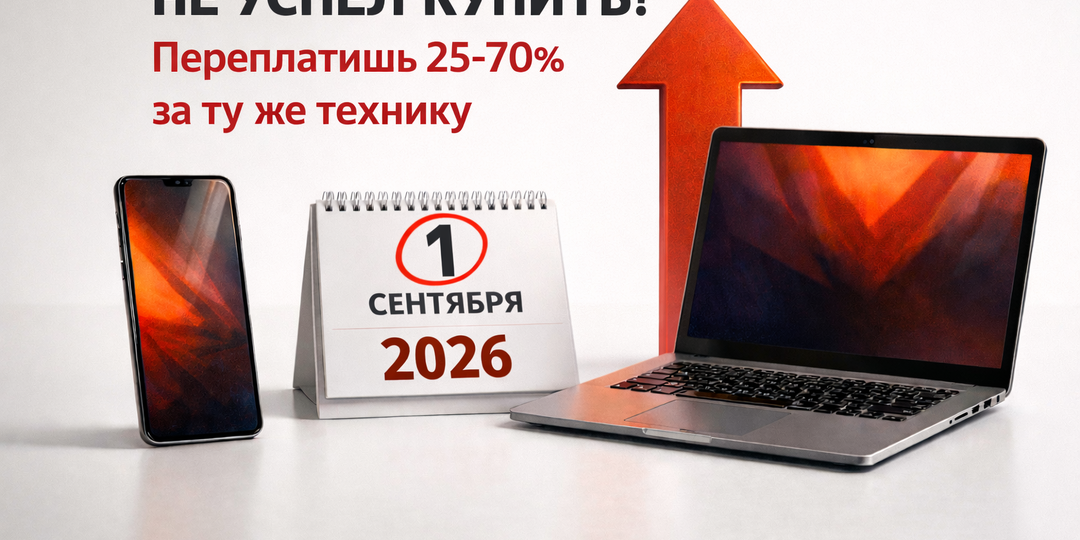 Смартфоны и ноутбуки подорожают на 25-70% с сентября 2026 года. Что происходит и когда покупать