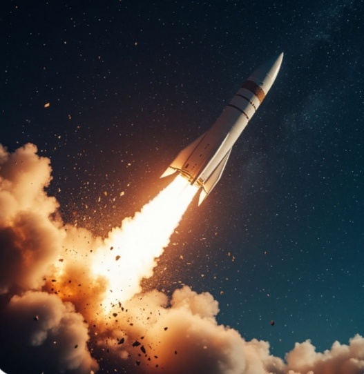 Старт ракеты, как это видит ИИ