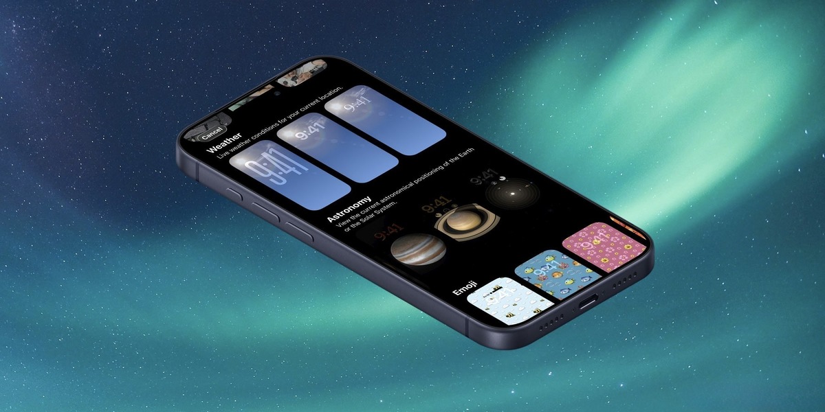    Появилось больше вариантов погодных обоев. Изображение: 9to5mac.com