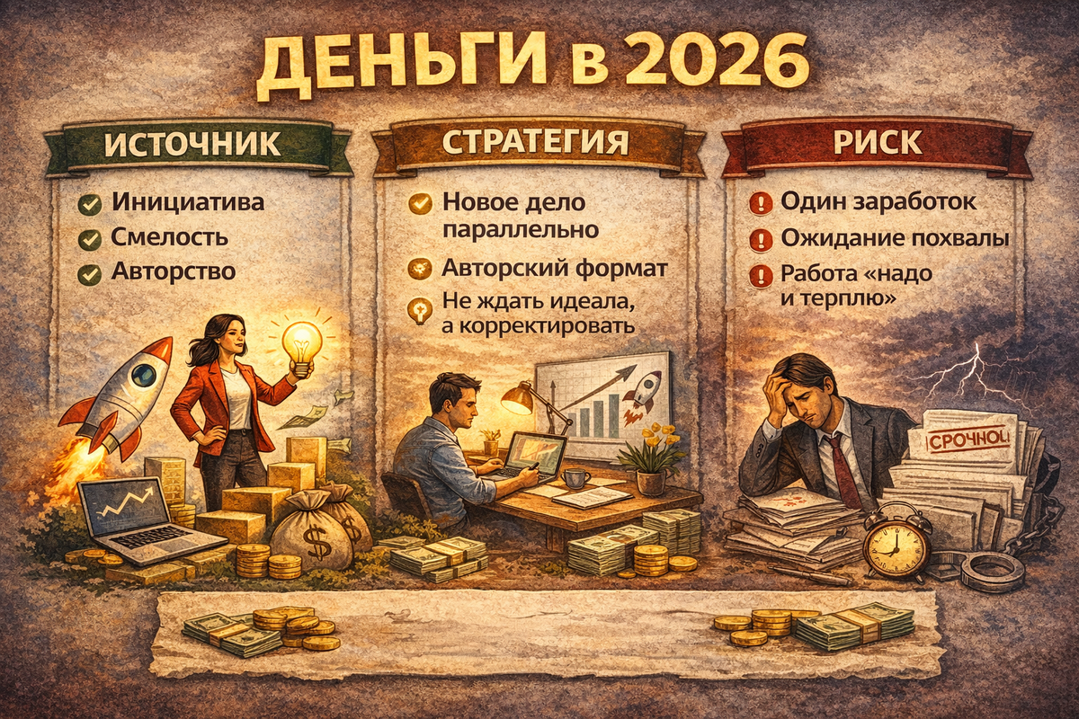 Деньги в 2026 году, Источник/Стратегия/Риск