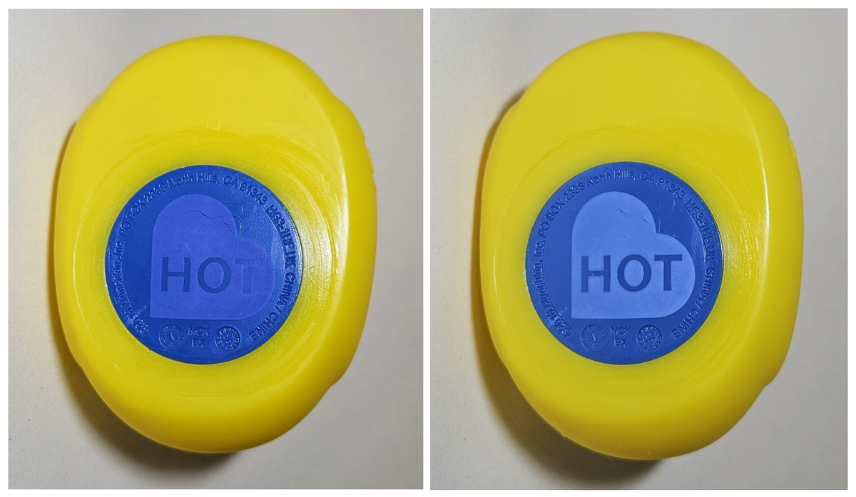 При температуре воды около 40 °C индикатор меняет цвет.