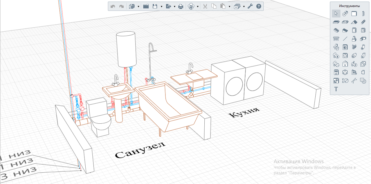 Классический набор сантехники в любой квартире.