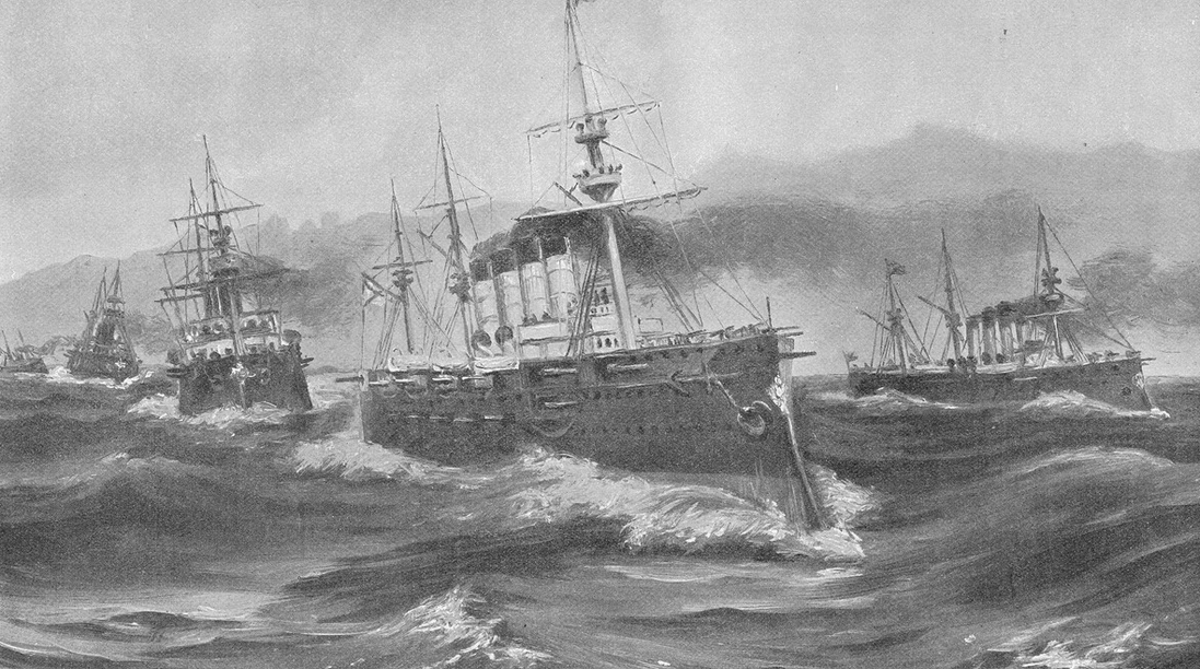 Владивостокская эскадра, рисунок из журнала "Нива"