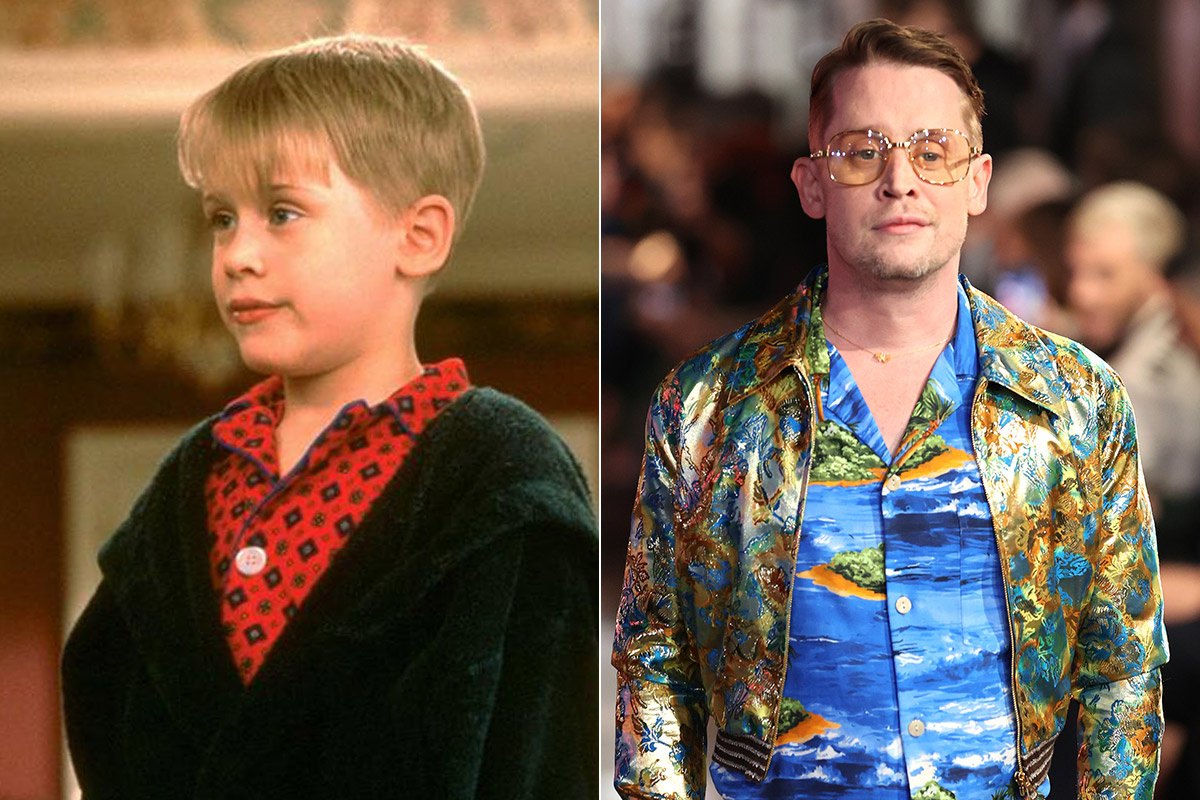    Маколей Калкин во время съемок фильма «Один дома» и на показе Gucci в ноябре 2021 года 20th Century Fox Film Corporation, Emma McIntyre / Getty Images for Gucci