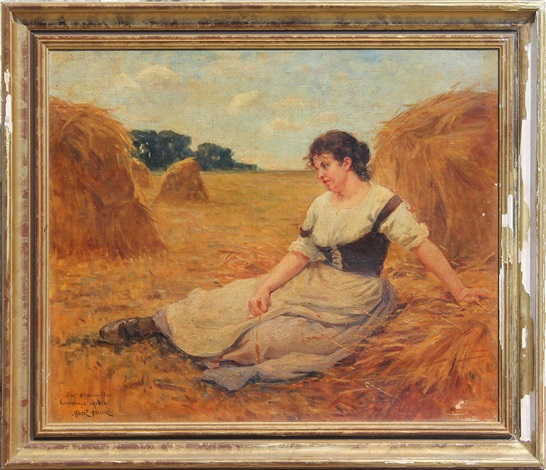 Отдых у стогов сена