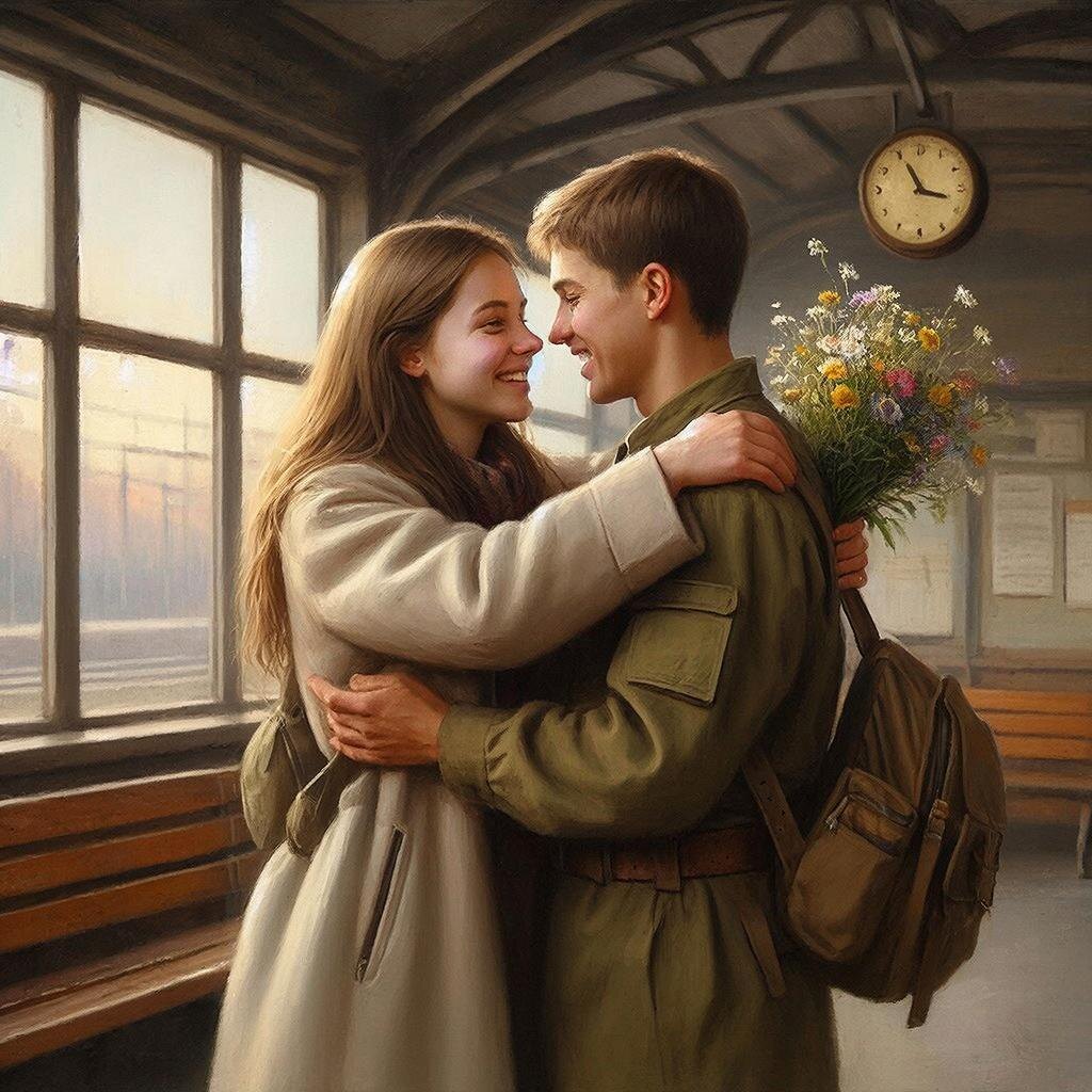 Мечта солдата. Изображение сгенерировано сервисом GigaChat