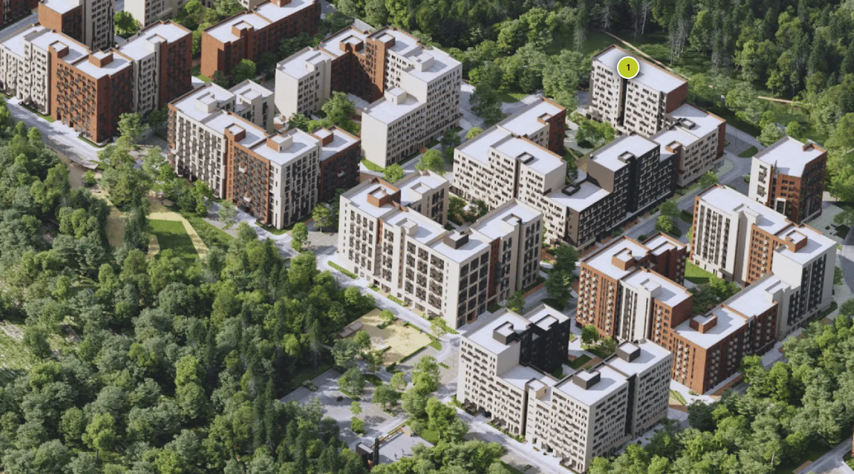 Общий план ЖК,  С сайта застройщика