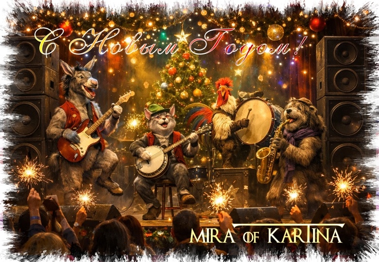 Коллаж-открытка от Миры Ка́ртиной.