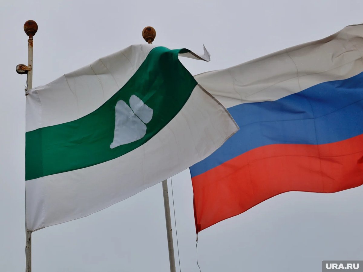     Курганцы установили флаг своего региона на танке в Луганске