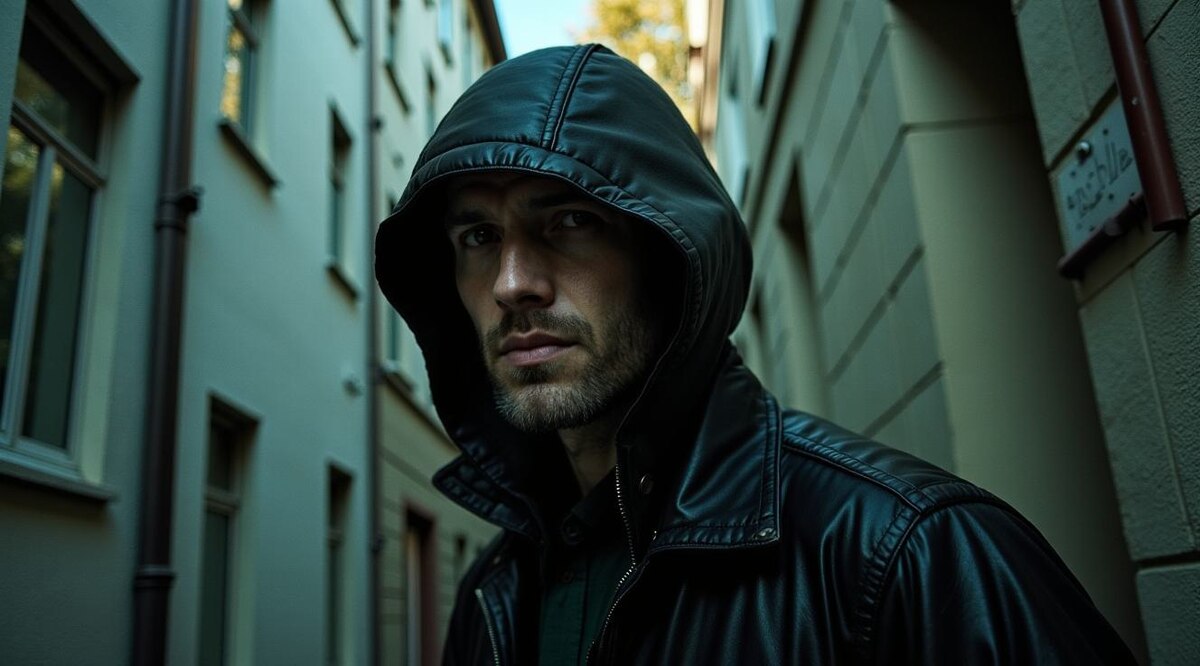 Изображение человека в капюшоне.