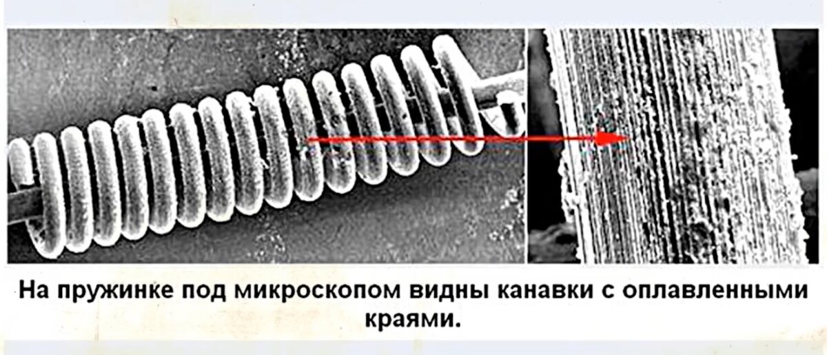 Вольфрамовые прижинки найденные на Урале в 1991 году.  Фото из интернета.