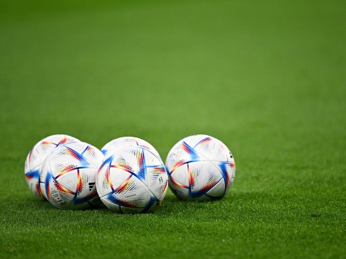    Мячи на поле перед началом мачта | © РИА Новости / Григорий Сысоев