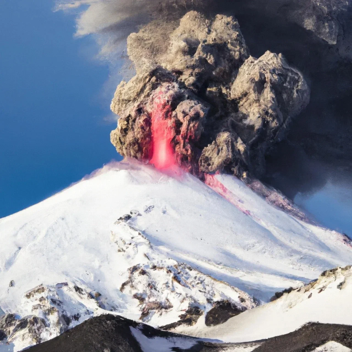 Возможное извержение Эльбруса в видении художников