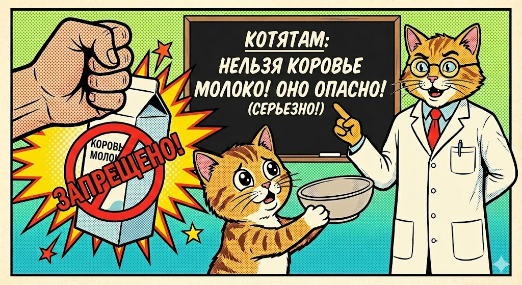 Котятам нельзя коровье молоко