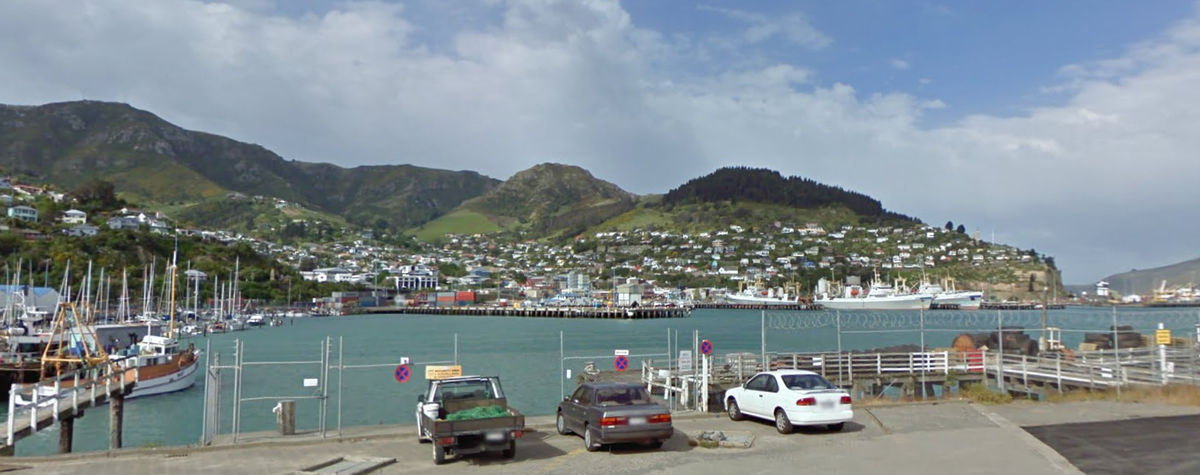 Порт Литтелтон, снимок из карты Гугл