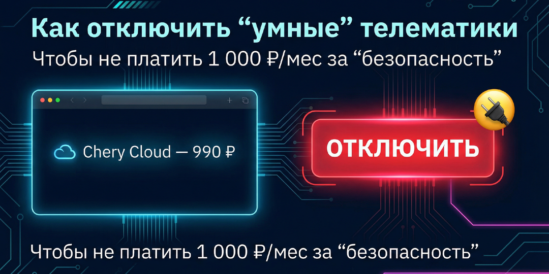 🔌 «Мой Chery Tiggo 7 Pro тайно списывал 990 ₽ в месяц. Я не подключал подписку — но платил год.