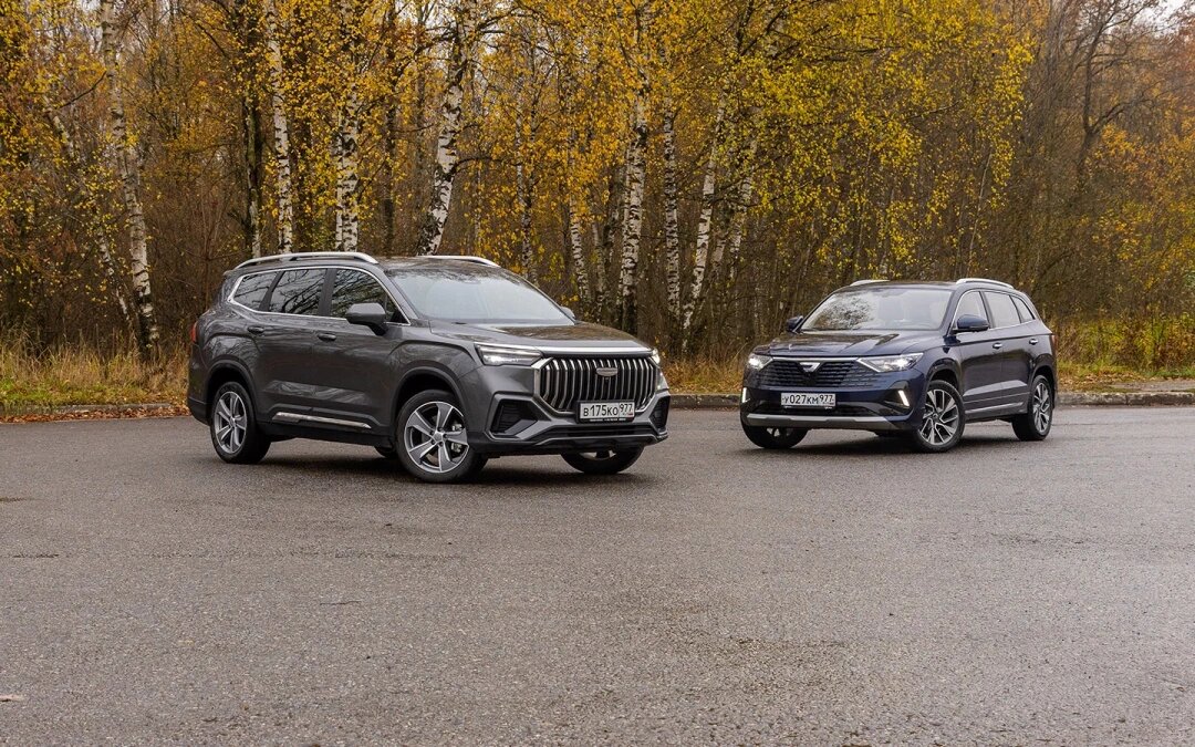 Jetta VS7 и Geely Okavango (Фото: Денис Филатов для РБК)