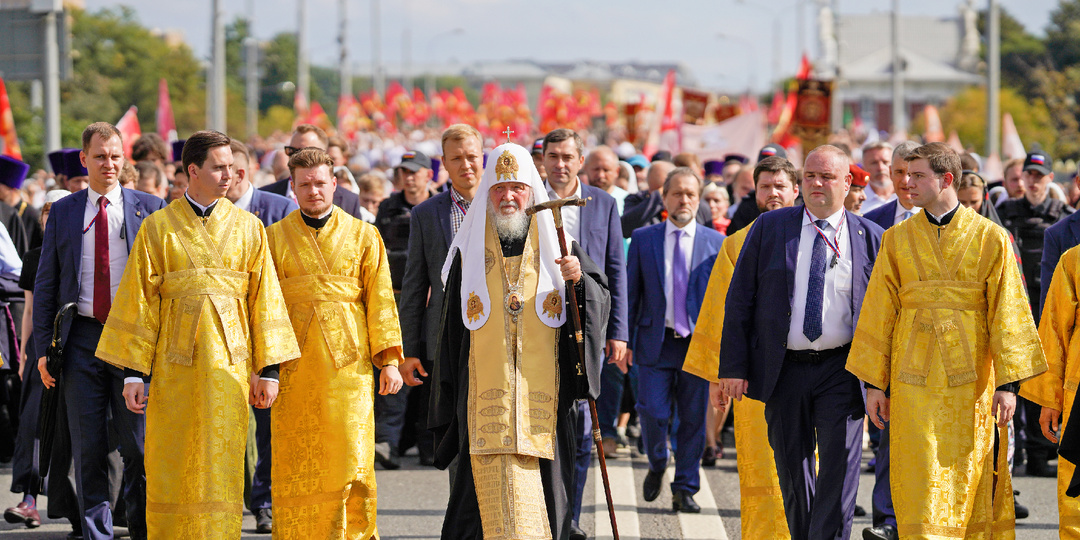Патриарх Кирилл поблагодарил всех участников общемосковского крестного хода в честь празднования Собора Московских святых 7 сентября