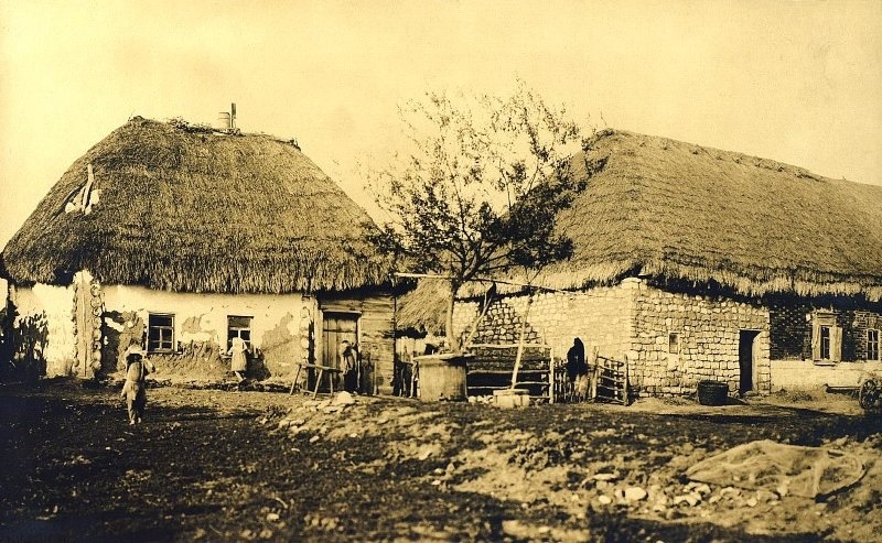 Фотограф З.З. Виноградов. Изба бедного крестьянина. Русские. Тульская губ., Богородицкий уезд. До 1907 г.