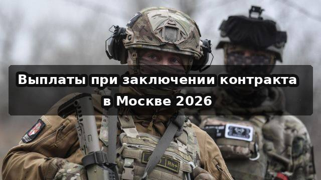Выплаты при заключении контракта в Москве в 2026 году