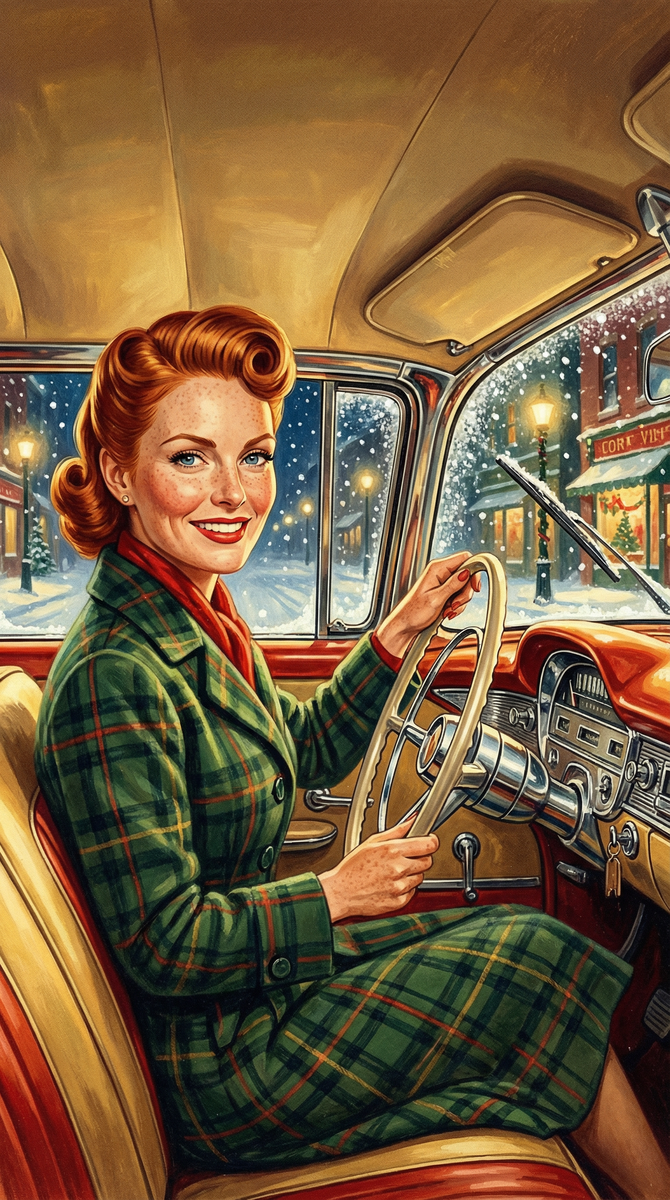 Фото - Девушка внутри машины