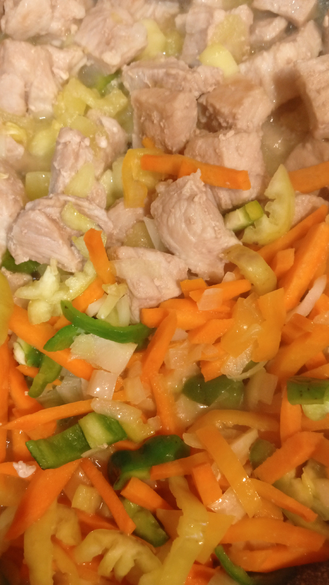 Мясо и овощи. Фото автора.