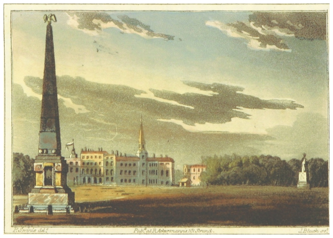 Румянцевский обелиск на Марсовом поле в 1814 году