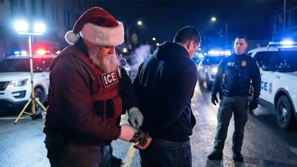     В США мигрантов в честь Нового года арестовывал Санта-Клаус X/ICE