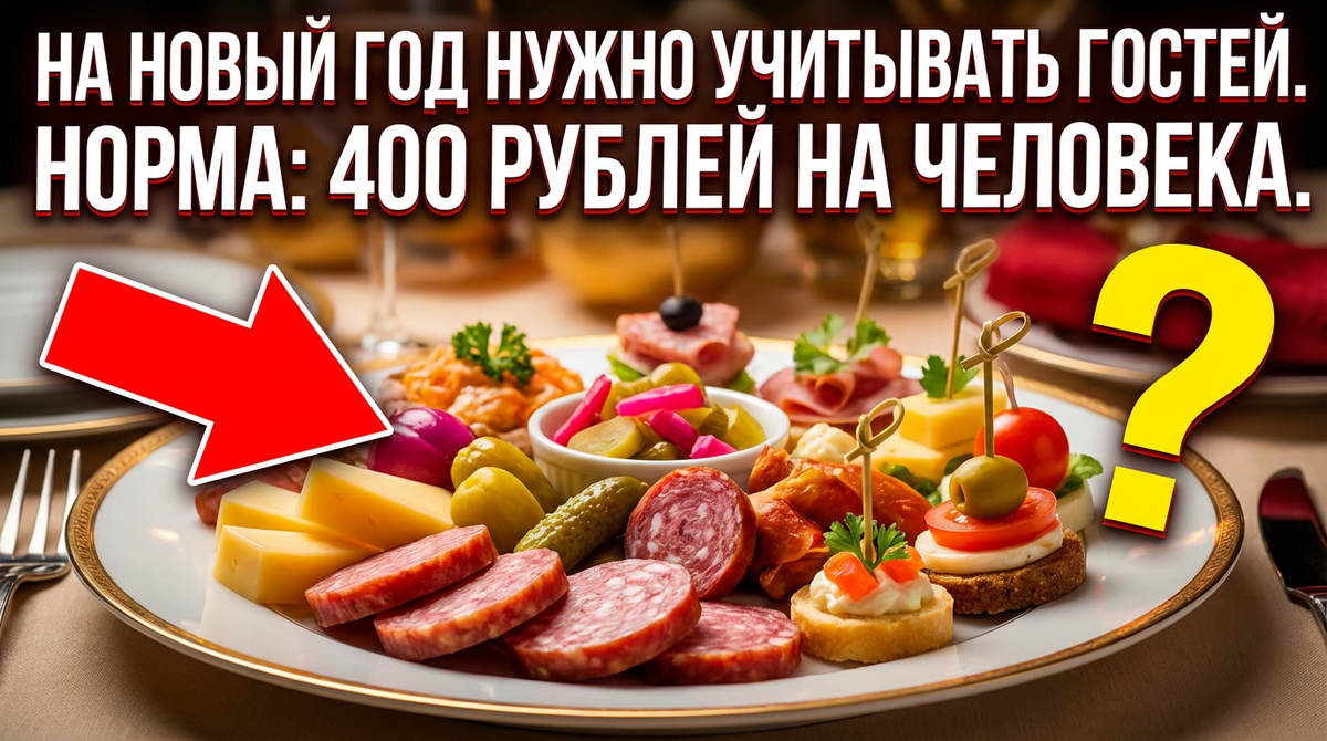На Новый год нужно учитывать гостей. Норма: 400 рублей на человека.