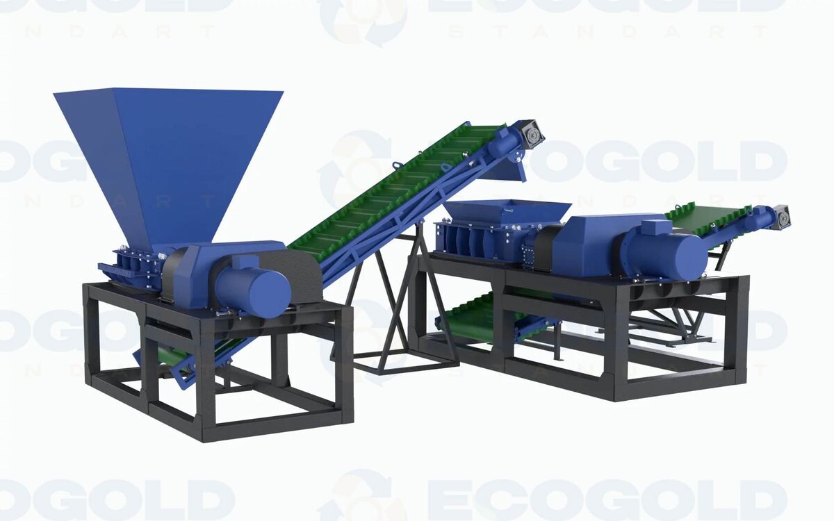 Линия измельчения отходов (шредерная система)