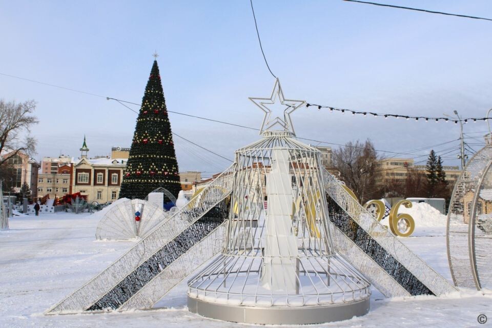    Новогодняя елка на пл. Свободы в Барнауле. Источник: barnaul.org
