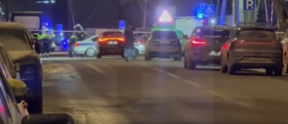    Место взрыва в Москве. Источник: Кадр видео "ВКонтакте"