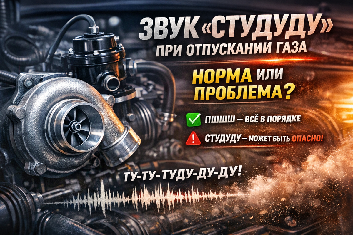 Почему турбина издаёт звук «студуду» при отпускании газа — норма или тревожный сигнал?