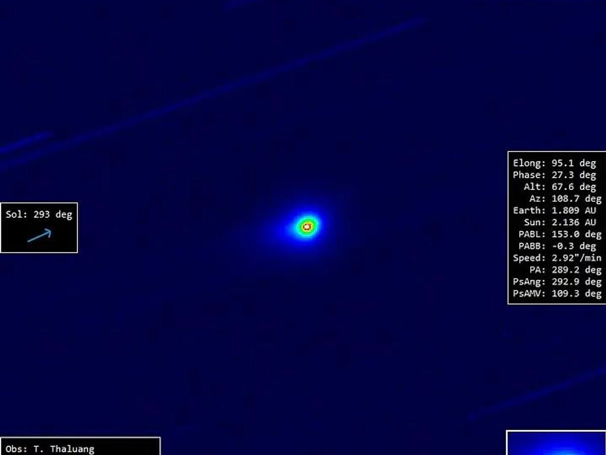    Снимок космического объекта 3I/ATLAS | © Фото : Teerasak Thaluang