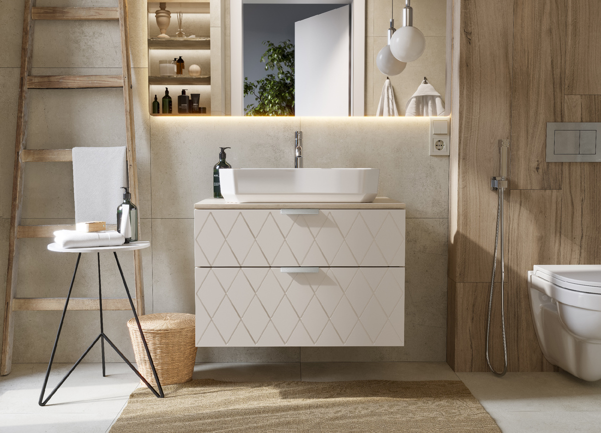 Интерьер с керамогранитом К-2012 и К-2103