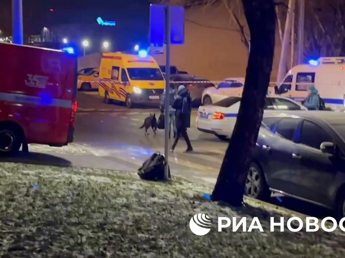    Место ЧП на юге Москвы, где погибли два сотрудника ДПС | © РИА Новости