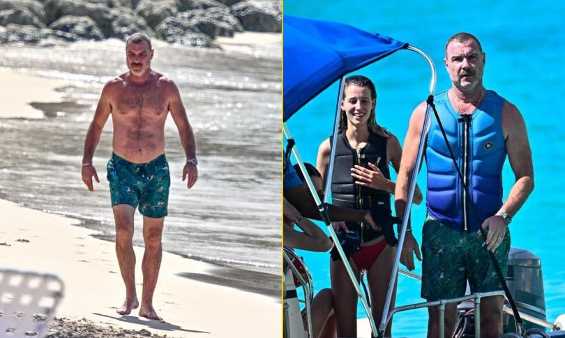    Источник: @CHRISBRANDIS / BACKGRID | Лив Шрайбер без рубашки вытянула свою подтянутую фигуру на Барбадосе после загадочной госпитализации.