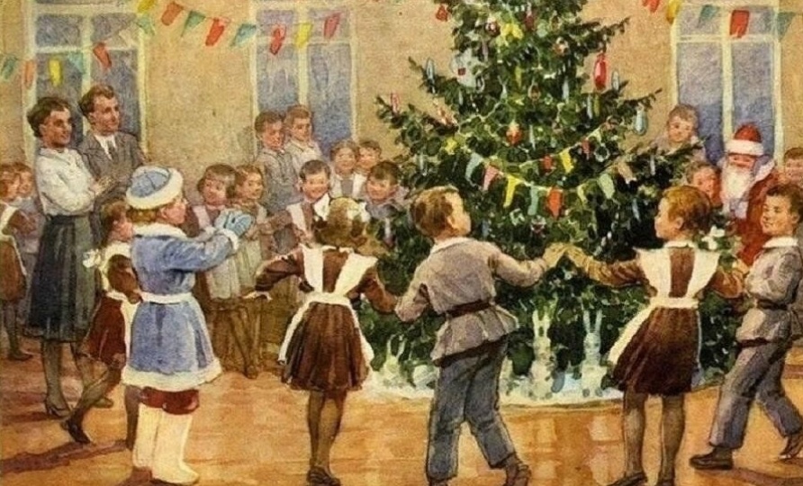Новогодние картины времён СССР