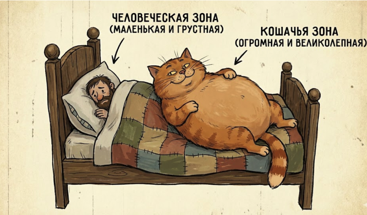 почему кошки спят в ногах