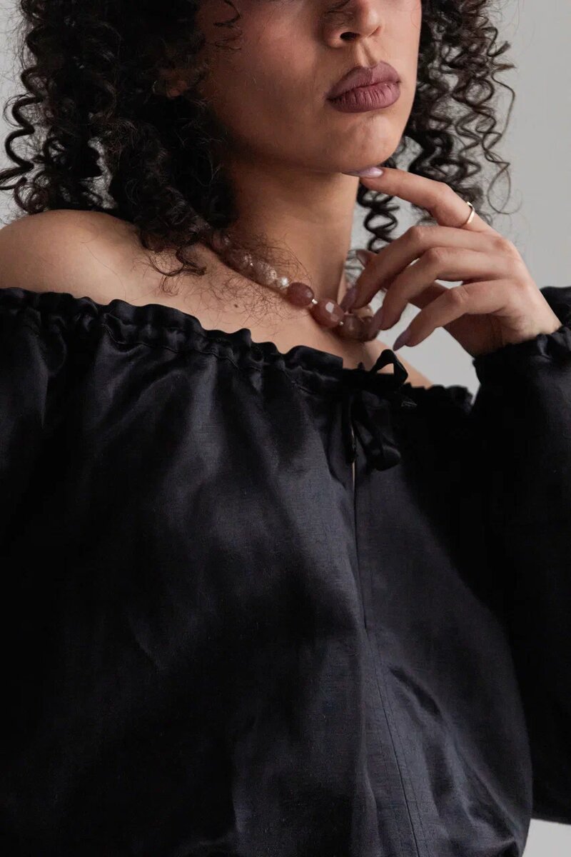 Блуза из конопляного шёлка NimFlow brand💎